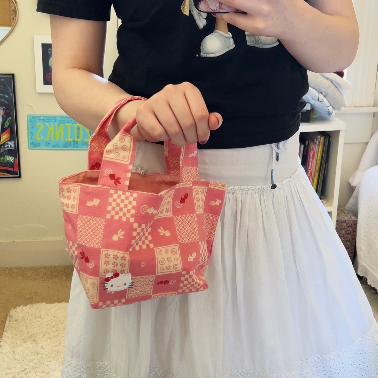 Vintage 2004 Hello Kitty Vivitix Kingyo Goldfish Pink Patchwork Purse Nwt Sanrio — image 4 of 7